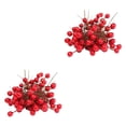 thumbnail image 4 of bedienty 100 Pcs Bouquet de Fleurs Artificielles Rouges de Noël Décor de Noël Baies de Houx Maison Mariage Fêtes Halloween Rouge 2Ensemble, 4 of 6
