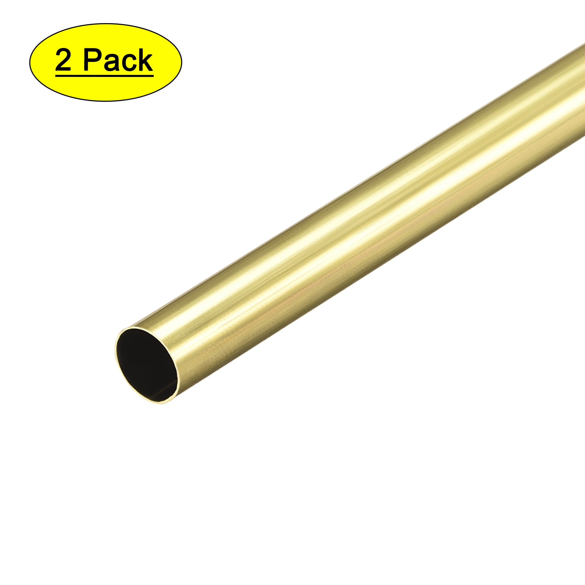 uxcell Brass Round Tube 2mm OD 0.5mm Wall Thickness 30mm Length Seamless Pipe Tubing for DIY Crafts 20 Pcs