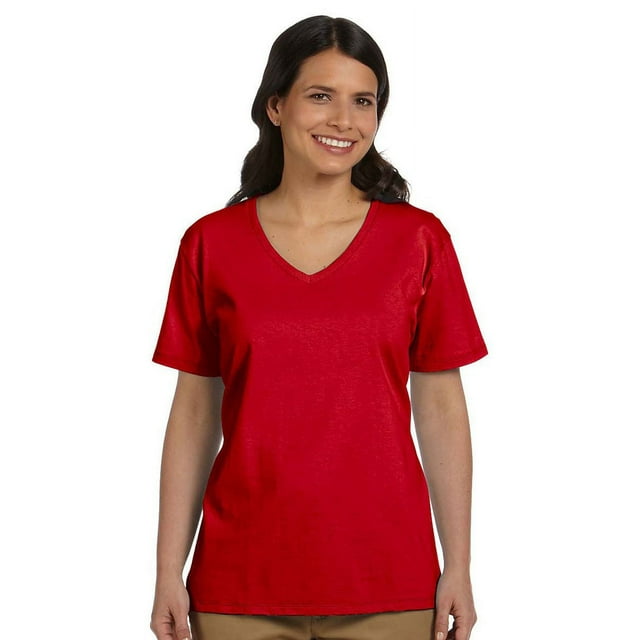 Hanes T-Shirt Col en V Perfect-T pour Femmes - S04V (Lot de 3)
