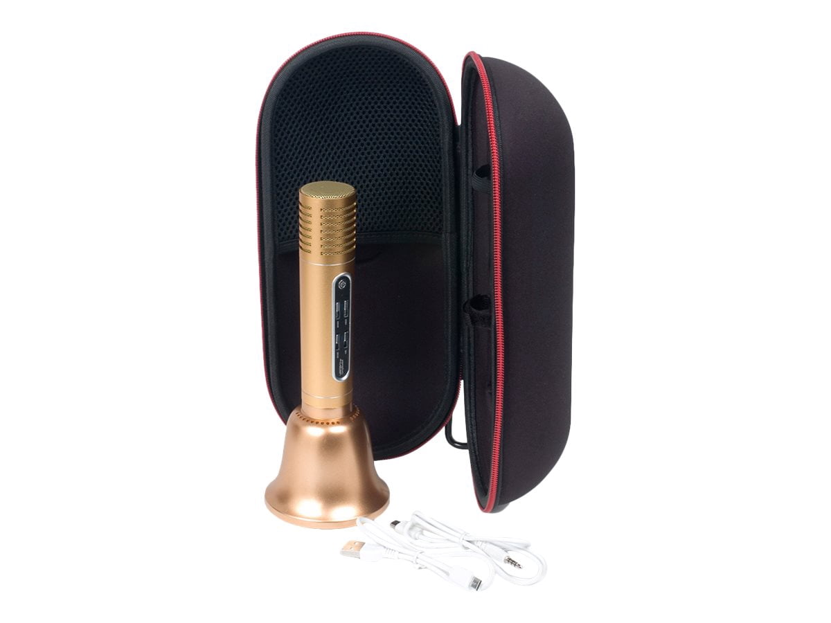 VocoPro CarryOkeBell Bluetooth Karaoke Microphone with Speaker, Gold
