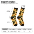 thumbnail image 2 of KLL Vintage Black Plaid Sunflower Print Cool Socks Men's Women's Crew Socks Funny Crazy Novelty Stockings, 2 of 6