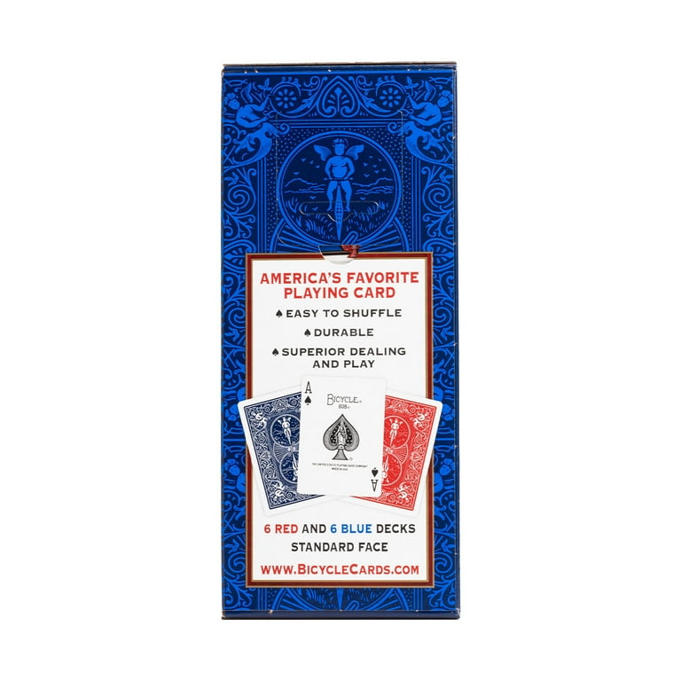 Bicycle Standard Index Deck - Poker Size Playing Cards, 12 Pack (6