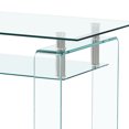thumbnail image 2 of Miekor Furniture Rectangle Clear Glass Coffee Table, Modern Glass Coffee Table for Living Room, 2-Tier Storage Center Coffee Table,Tempered Glass Tea Table 60915, 2 of 6