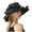 Black, variant on Sun Hat for Women Wide Brim Leaf Flower Bridal Shower Beach Sun Hat Dressy Beachwear Accessories Red