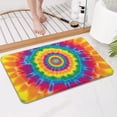 thumbnail image 4 of Yellow Tie Dye Spiral Pattern Bathroom Rugs Mat,Non Slip Microfiber Bathroom Rug,Rubber Backing,Soft Bathroom Mats for Bathroom Floor,Tub and Shower,17x27in(43x68cm), 4 of 5