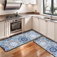 thumbnail image 3 of Kitchen Rugs Sets Of 2,Blue Ethnic Mandala Pattern Anti Fatigue Kitchen Mat Rugs Non Slip Washable,Decorative Kitchen Floor Mats for Kitchen,Sink,Laundry,17"x47"+17"x47", 3 of 5