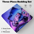 thumbnail image 6 of Blessliving Bedding Duvet Covers King Size,Gamer Print Purple Trippy Bed Set,3pcs Teen Comforter Cover with 2 Pillowcases,No Comforter, 6 of 8