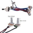 thumbnail image 3 of Electric Guitar Wiring Harness Kit, 2t2v 3 Way Toggle Switch 500k Pots&jack Guitar Replacement For, 3 of 5