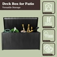 thumbnail image 2 of Pure Garden 113-Gal Lockable Waterproof Outdoor Storage Deck Box, Black, 2 of 8