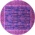 thumbnail image 1 of Ahgly Company Indoor Round Oriental Purple Industrial Area Rugs, 8' Round, 1 of 4