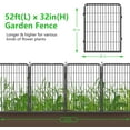 thumbnail image 5 of Jhsomdr Decorative Garden Fence 32" Height 24 Panels Heavy Duty Metal No Dig Animal Barrier Garden Wire Fencing for Yard, 5 of 8