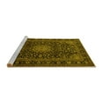 thumbnail image 2 of Ahgly Company Machine Washable Indoor Rectangle Medallion Yellow Traditional Area Rugs, 6' x 9', 2 of 4