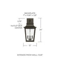 thumbnail image 3 of Capital Lighting 953341 Chandler 4 Light 24" Tall Outdoor Wall Sconce - Black, 3 of 7