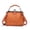 Orange, variant on Women Vintage Crossbody Bag,Top Handle Kiss Lock Handbag,Retro Daily Purse PU Leather Tote,Women Satchel Messenger Bag,Evening Clutch Purses,Orange