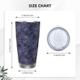 thumbnail image 4 of Haiem Watercolor Indigo Printed 20oz Straight Skinny Car Cups With Insulated Cup Sleeve Portable Handle, Sports Travel Coffee Mug, Stainless Steel, Insulated-Without Straw, 4 of 8