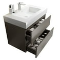 thumbnail image 5 of 30" Bathroom Vanity with Sink, One-Piece White Sink Basin, Large Storage Wall Mounted Floating Bathroom Vanity for Modern Bathroom, Gray(without Drain and Faucet), 5 of 8