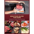 thumbnail image 4 of FOHERE Meat Slicer for Home Use, 200W Electric Deli Food Slicer with Removable Two 7.5” Blades, 0-15 Precise Thickness Knob Cut Deli Food, Meat Ham Bread Fruit, Include Food Carria, 4 of 6