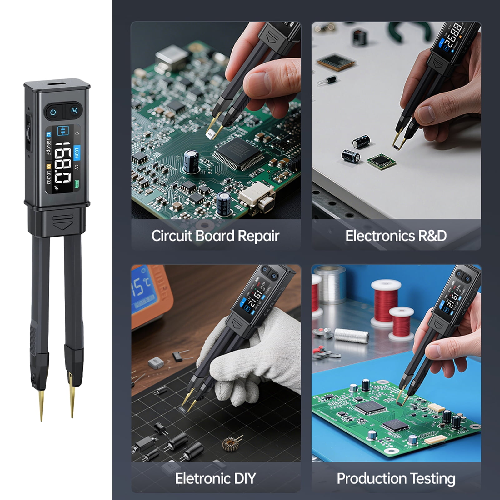 Multifunctional Digital Tweezer Instrument with Function & Auto Classification ABS for Efficient Batch Analysis