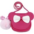 thumbnail image 2 of YOUI-GIFTS Little Girls Cute Bowknot Crossbody Purse Cartoon Mouse Ear Shoulder Handbag with Pompoms, 2 of 7