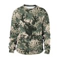 thumbnail image 1 of Chándal holgado para hombre, sudadera con estampado de ciervo, jersey de campo, ropa de calle para pareja y campamento al aire libre, otoño, 1 of 4