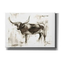 Epic Graffiti "Longhorn Study II" by Ethan Harper, Canvas Wall Art, 26"x18"