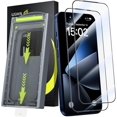 thumbnail image 1 of Biwat-for iPhone 17 Pro Max Screen Protector - [Top 9H+ Tempered Glass for iPhone][Auto Dust-Remove] Case Friendly HD Military Grade 10X Shatterproof,Anti Fingerprint,Anti Scratch,No Bubble, 1 of 4