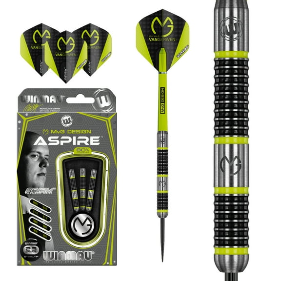 Winmau MVG Aspire Steel Tip Darts - 23g DAMAGED BOX
