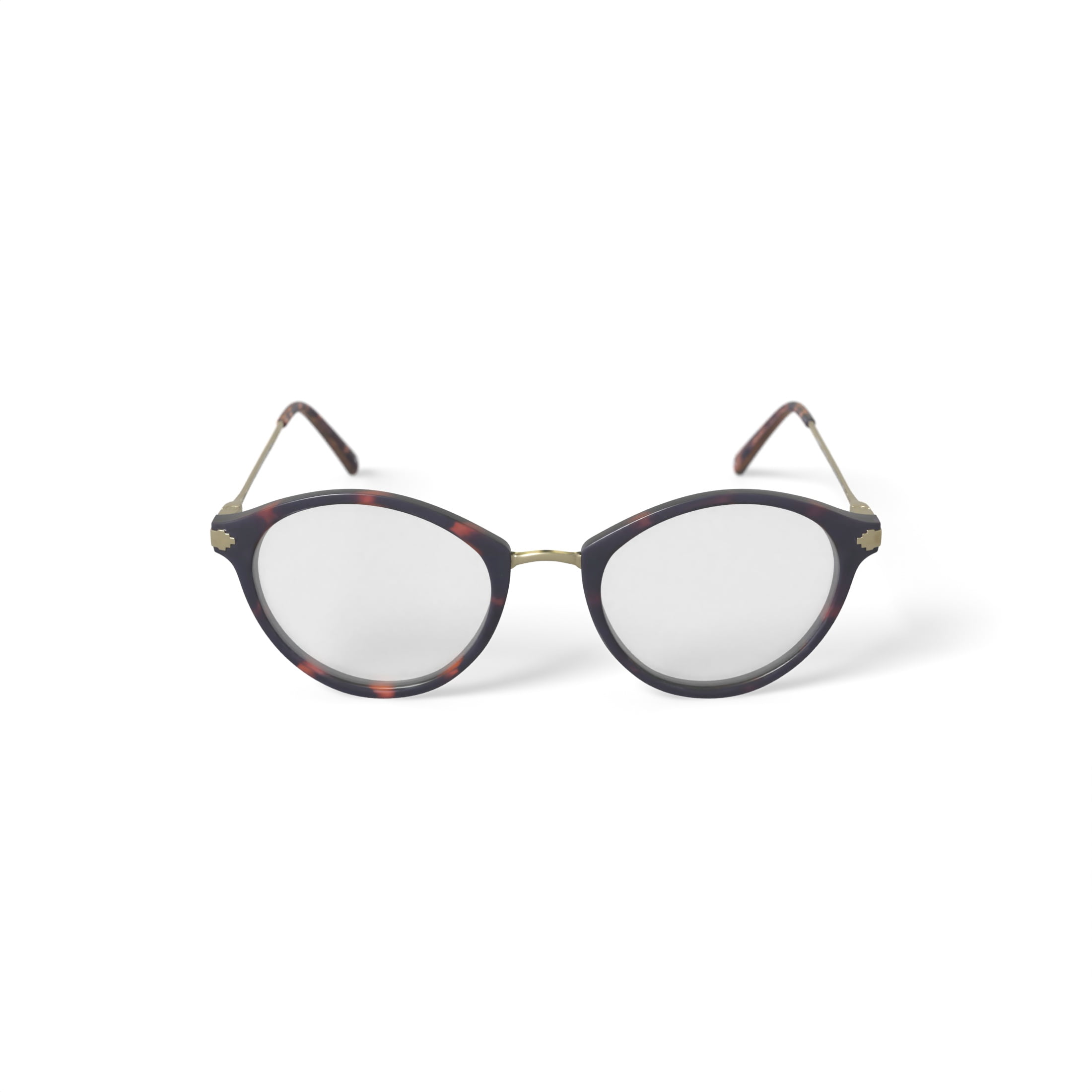 Karun Women's Orca Round Prescription Eyeglasses with Case, Brown Tortoise