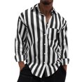 thumbnail image 1 of Men's Summer New Loose Print Long Sleeve Shirt Cardigan Beach Shirt3XL, 1 of 5