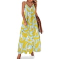 thumbnail image 1 of Vestido sin mangas con efecto tie dye brillante de hibisco, vestidos de verano para mujer , vestido de verano para mujer , vestido de fiesta, 1 of 7