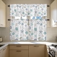 thumbnail image 6 of Boho Stripe Kitchen Curtains and Valance Set Linen Tier Curtains for Cafe Living Room Bathroom Window Treatments Rod Pocket 3 Pieces Set, E, 6 of 7