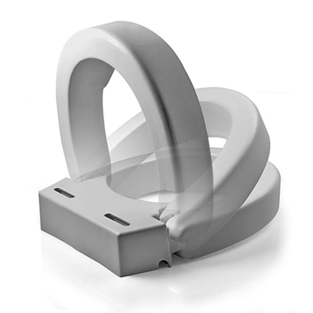 Asiento de Inodoro Elevado Abatible MABIS Blanco Alargado