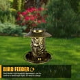 thumbnail image 3 of Solar Energy Bird Feeder Waterproof Solar Light Wild Hanging Bronze Metal Tray Solar Lantern for Outdoors Garden Tree Decoration, 3 of 6