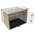 thumbnail image 6 of Bird Dog Crate Cover, Colorful Interpretation of Flying Creatures Pattern Symbolizing Freedom, Easy to Use Pet Kennel Cover Small Dogs Puppies Kittens, 7 Sizes, Eggshell and Multicolor, by Ambesonne, 6 of 6