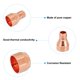 thumbnail image 3 of Reductores de Cobre 99.9% Conexión de Acoplamiento Reductor de Cobre para Presión Adaptador de Tubería 1/2" a 1/4", 3 of 5
