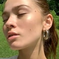 thumbnail image 4 of Lancharmed Silver Plated Cute Earrings,Hollow Tube Circles Earring Valentine'S Day Gift, 4 of 8