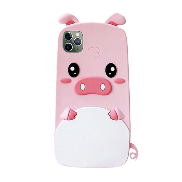 Funda de teléfono de silicona suave con dibujos animados en 3D para iPhone, carcasa con diseño de gato, cerdo, helado, a la moda, para modelos 12, 11 Pro, X, XR, XS Max, SE 2020, 6, 6s, 7, 8 Plus Fivean unisex