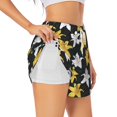 thumbnail image 2 of Haiem Lilies Flowers Women's 2 in 1 Running Shorts - Lightweight Athletic Workout Gym Yoga Breathable Sports Shorts Liner with Phone Pockets-Small, 2 of 9