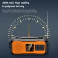 thumbnail image 4 of Radio de manivela AM/FM/WB/NOAA Radio multifuncional para acampar al aire libre Senderismo, 4 of 9