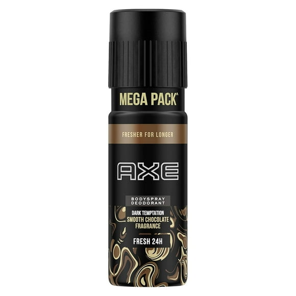Axe Dark Temptation Body Deodorant Spray For Men 215ml, 7.2 Fl.oz. | Long Lasting No Gas - Fresh 24Hr Dual Action Technology | Smooth Chocolate Fragrance For Boys