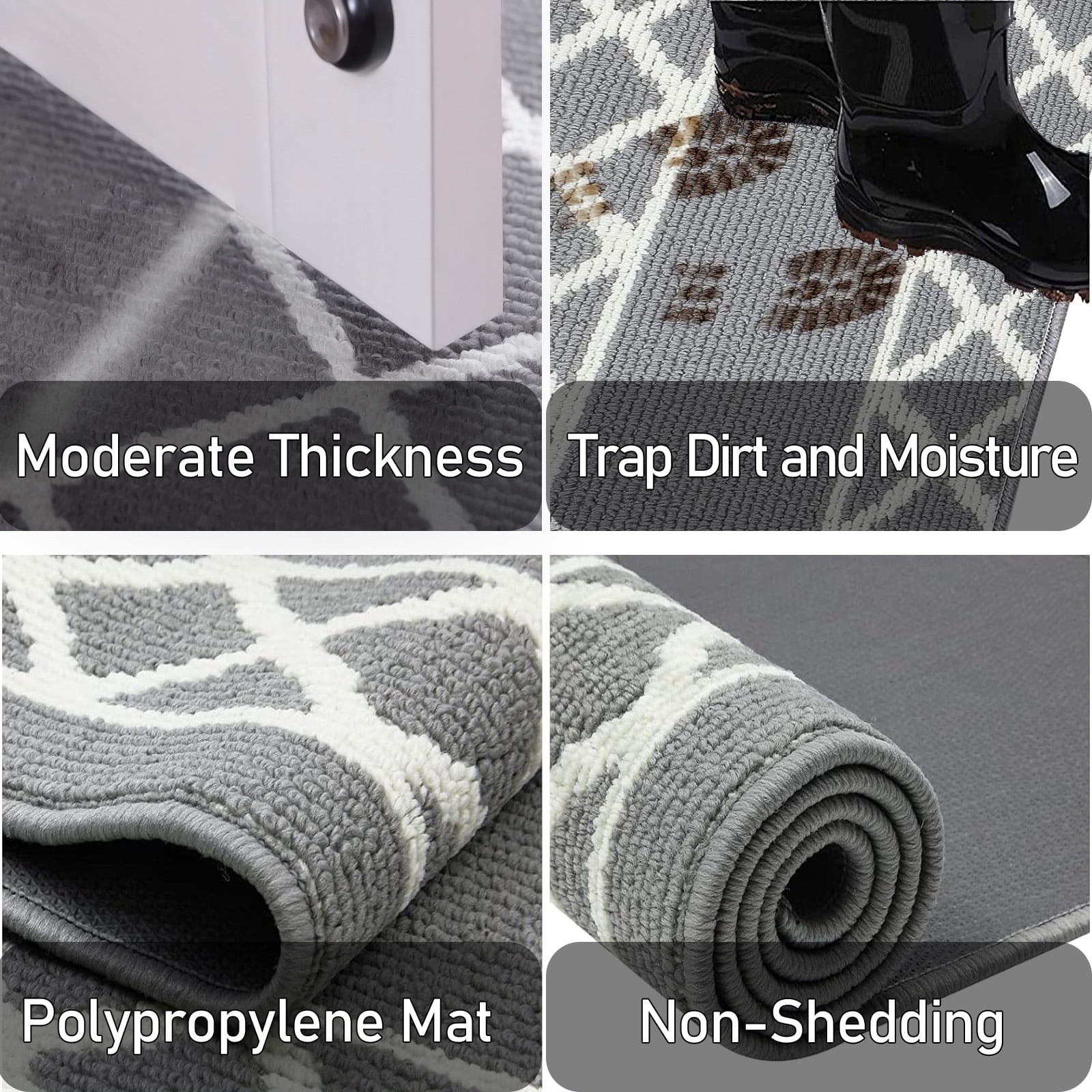 2 Pack Yamaziot 2'x6' Hallway Runner Rug Washable Kitchen Floor Runners for Hallway Non Skid Entryway Mat Low Profile Inside Doormat Rugs Carpet