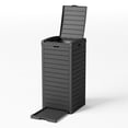 thumbnail image 2 of LINJH 31 Gallon Outdoor Trash Can, Waterproof Trash Can Cabinet for Outside, Resin Garbage Bin with Lid and Drip Tray for Easy Cleaning for Patios, Kitchens, and Outdoor Entertaining（Black）, 2 of 9