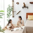 thumbnail image 2 of Solid Walnut Wood Cat Cat Tree Wall Furniture, 2 of 5