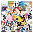 thumbnail image 1 of Juego de pegatinas de vinilo impermeables para voleibol, 50 unidades, 1 of 2