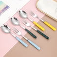 thumbnail image 5 of TNOBHG Rust-proof Cutlery Stainless Steel Dinner Tableware Food Grade Rust-proof Silver Spoon Mirror Polished Dishwasher Safe Fork with Burr-free for Home, 5 of 8