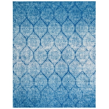 SAFAVIEH Madison Leighton Geometric Area Rug, Navy/Blue, 12' x 15'