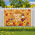 thumbnail image 3 of Colorful Design Happy Fall Banner Scarecrow Decor Happy Fall Y'all Pumpkin Decoration Harvest Theme for Autumn Gathering Thanksgiving Party Home Decoration, 3 of 9