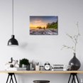 thumbnail image 4 of Beach Canvas Wall Art Sunset Coastal Bathroom Decor Olympic National Park Poster Ruby Beach Canvas Prints Pictures Nature Ocean Landscape Painting for Living Room Office Home Decorations 12x16, 4 of 6