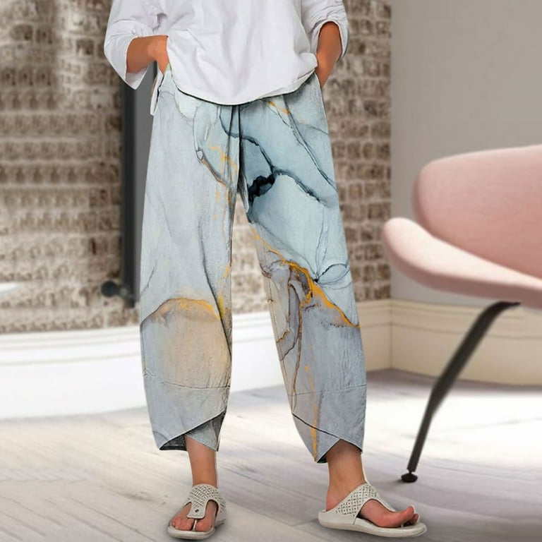 Fashion Vintage Loose Men's Breathable Long Linen Harem Pants