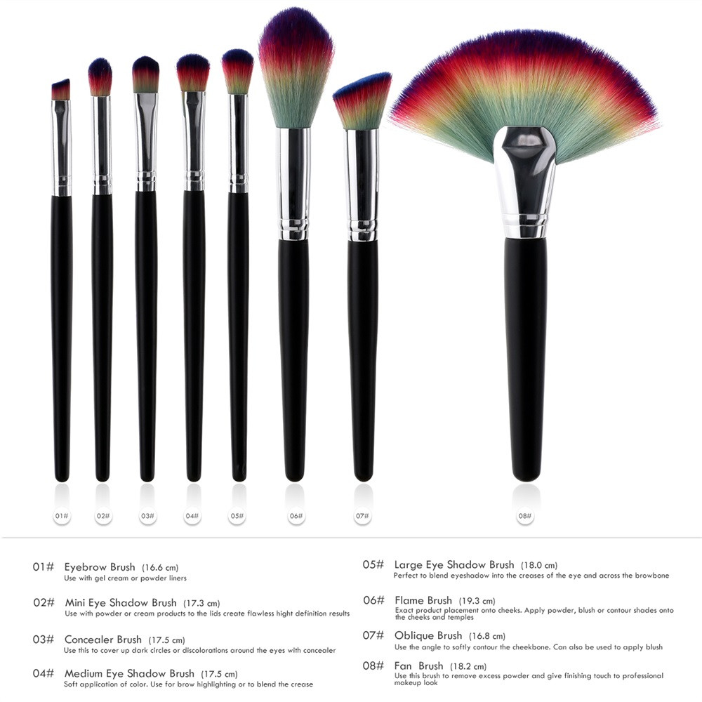 zttd 8 pcs beauty makeup brushes set advanced beauty cosmetic set tools
